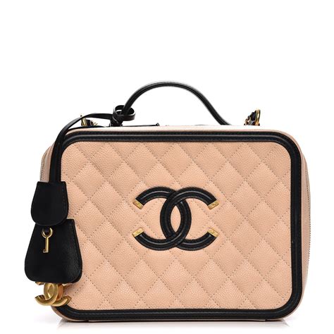 chanel beige filigree|chanel vanity cases.